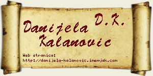 Danijela Kalanović vizit kartica